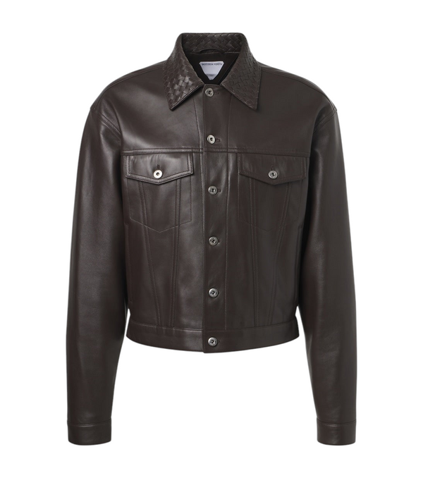 Bottega Veneta Intrecciato leather jacket