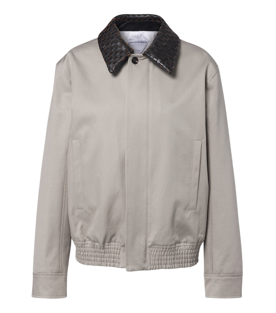 Bottega Veneta Intrecciato oversized cotton blouson jacket