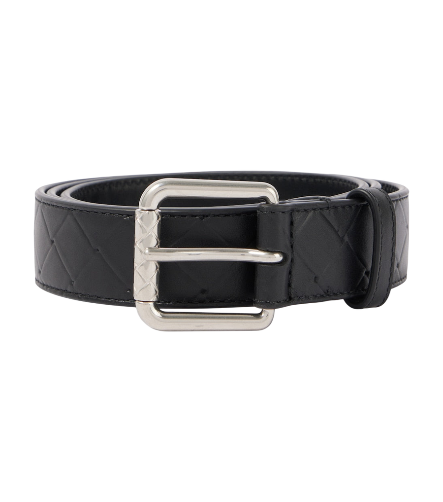 Bottega Veneta Intrecciato Stamp 35mm leather belt