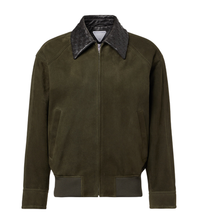 Bottega Veneta Intrecciato suede blouson jacket [white-bg-v2:ab11cc1e-9090-4baf-b29d-2990bd0eb430]