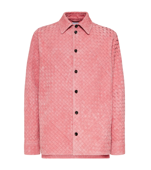 Bottega Veneta Intrecciato suede shirt