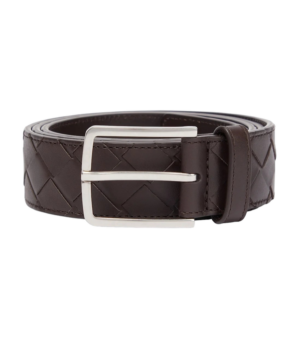 Bottega Veneta Intreccio Leather Belt