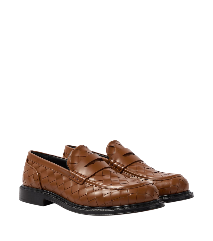 Bottega Veneta James Intrecciato leather penny loafers
