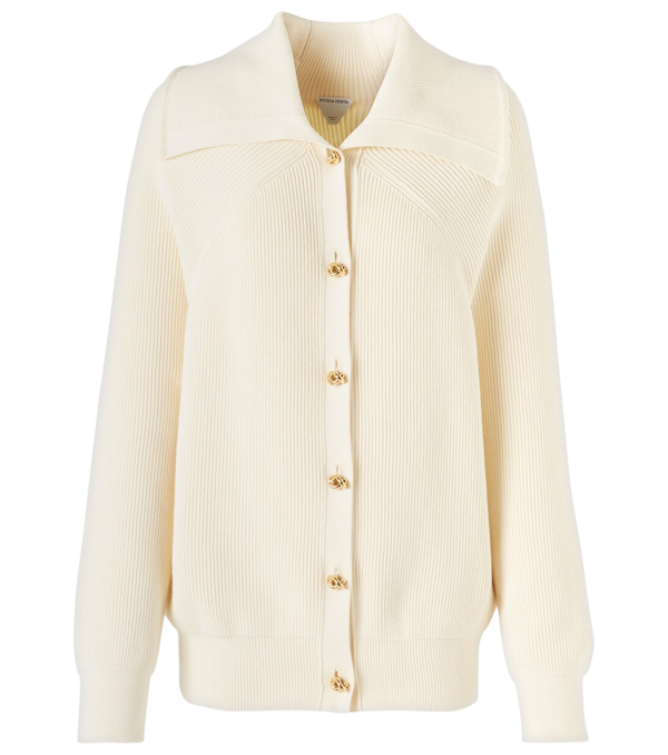 Bottega Veneta Knot ribbed-knit cotton cardigan