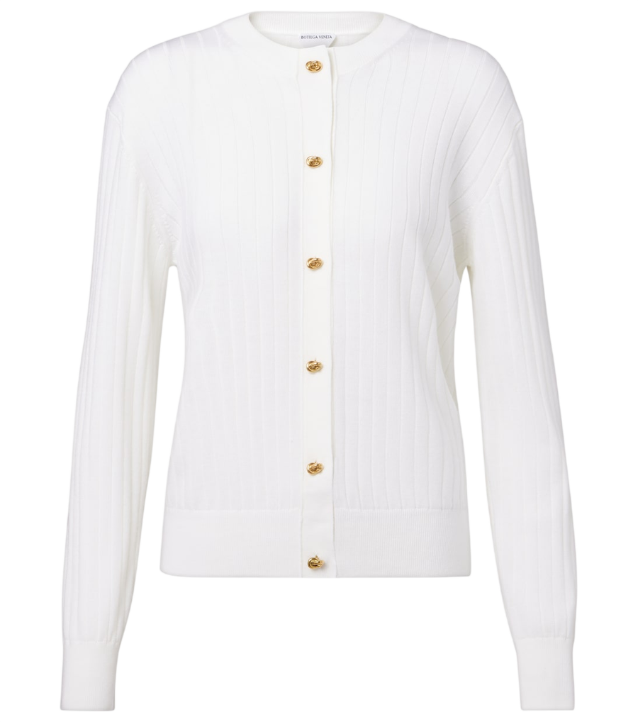 Bottega Veneta Knot ribbed-knit wool cardigan