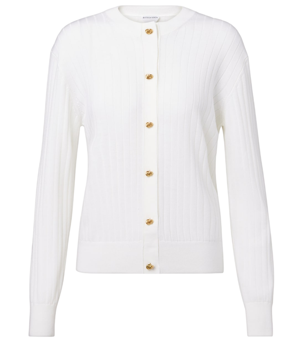 Bottega Veneta Knot ribbed-knit wool cardigan
