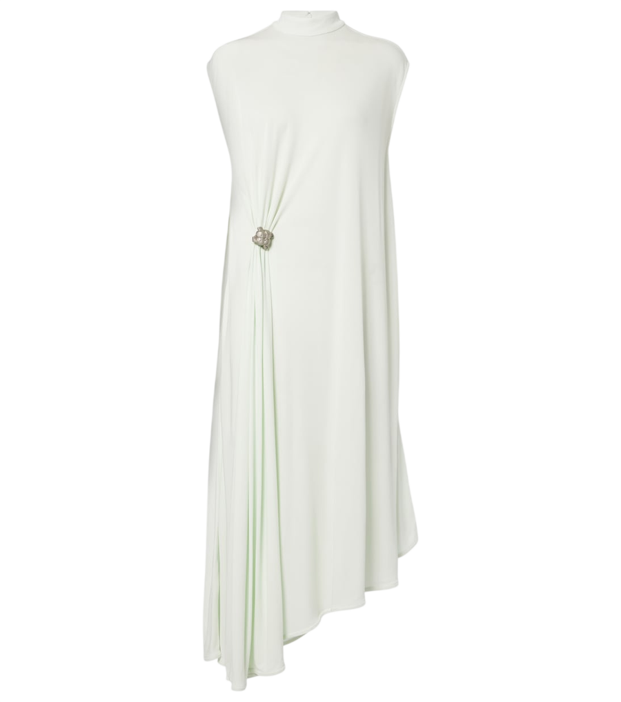 Bottega Veneta Abito midi in jersey crêpe Nodo Quadro