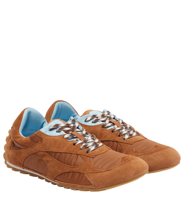 Bottega Veneta Orbit Flash suede-trimmed sneakers