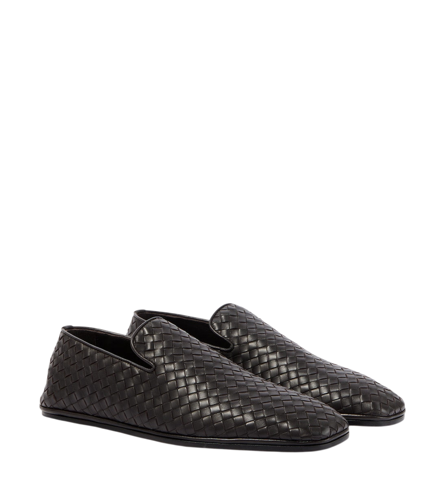 Bottega Veneta Palazzo Intrecciato leather slip-on shoes