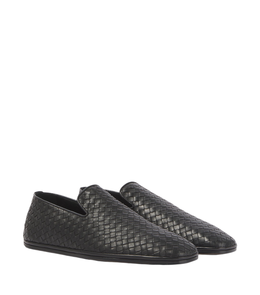 Bottega Veneta Palazzo Intrecciato leather slip-on shoes