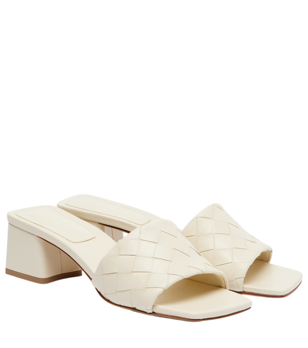 Bottega Veneta Parco 45 Intrecciato leather mules