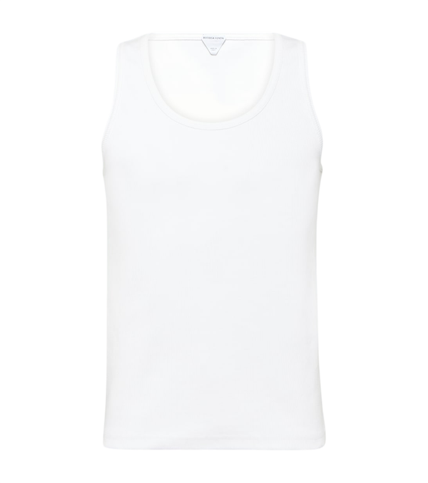 Bottega Veneta Ribbed-knit cotton-blend tank top