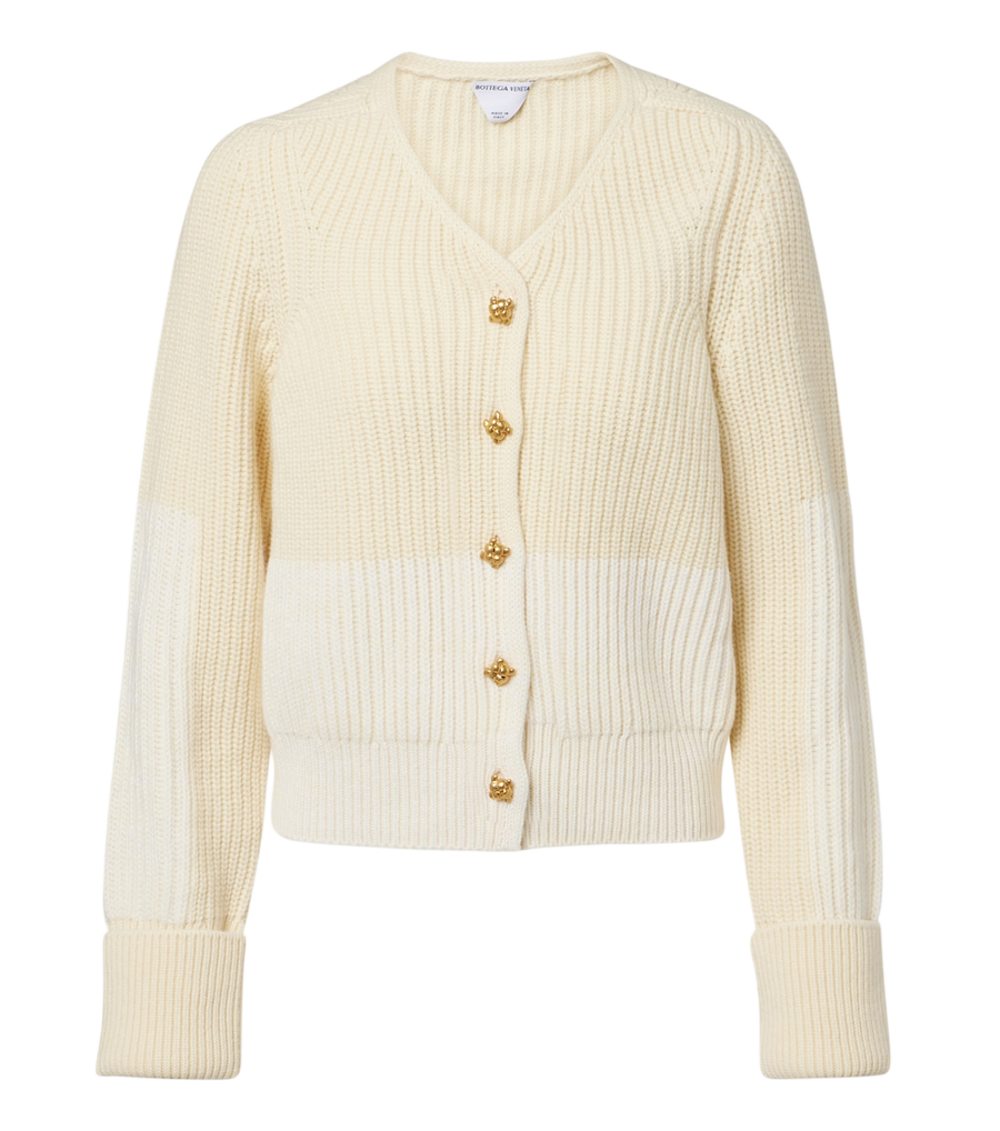 Bottega Veneta Ribbed-knit wool and cashmere cardigan