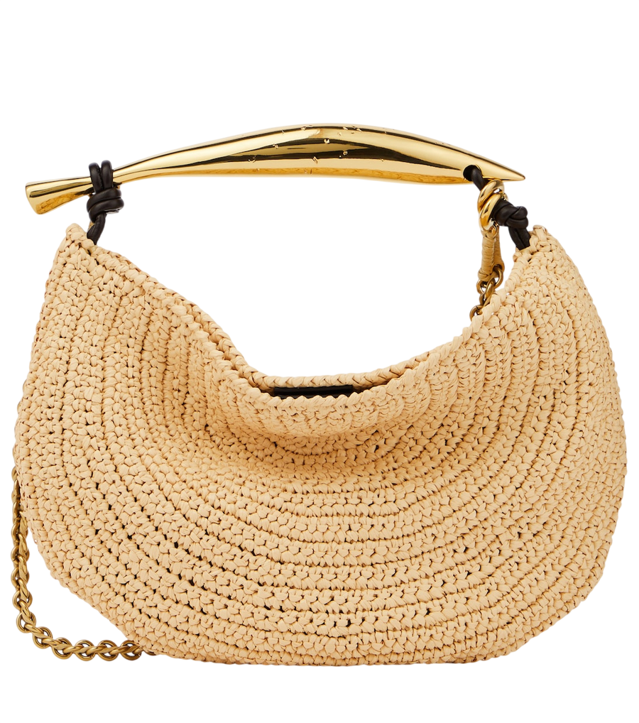 Bolso tote Sardine Chain de Bottega Veneta con efecto rafia