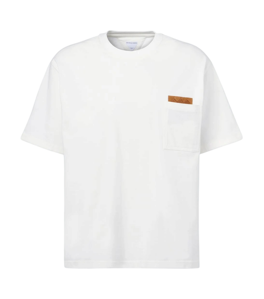 Bottega Veneta Suede-trimmed cotton jersey T-shirt