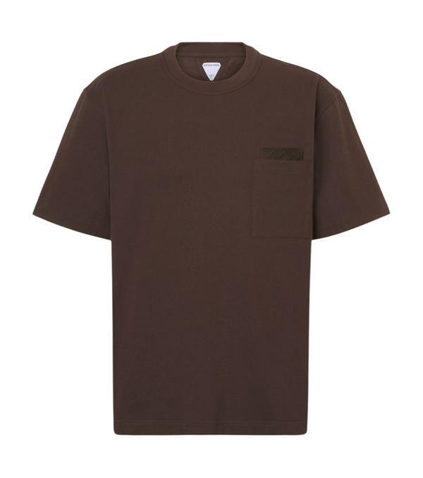 Bottega Veneta Suede-trimmed cotton jersey T-shirt