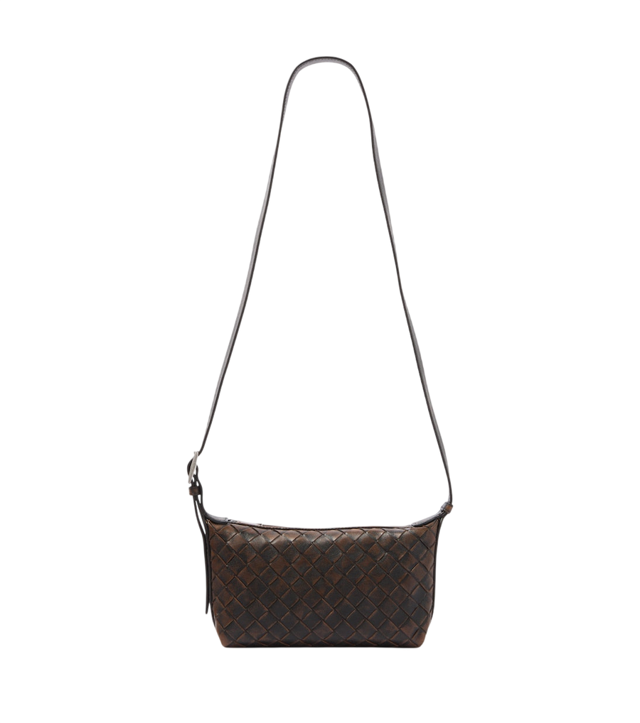 Bottega Veneta Traveler Intrecciato leather phone pouch