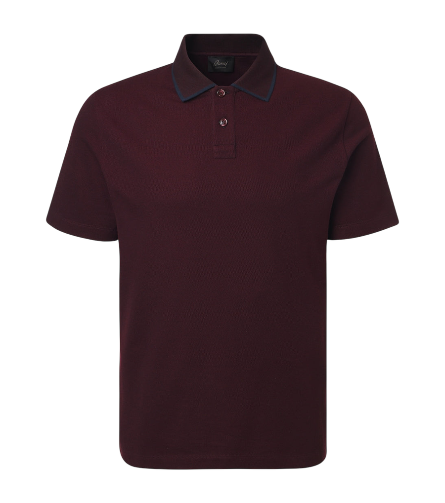 Brioni Cotton piqué polo shirt