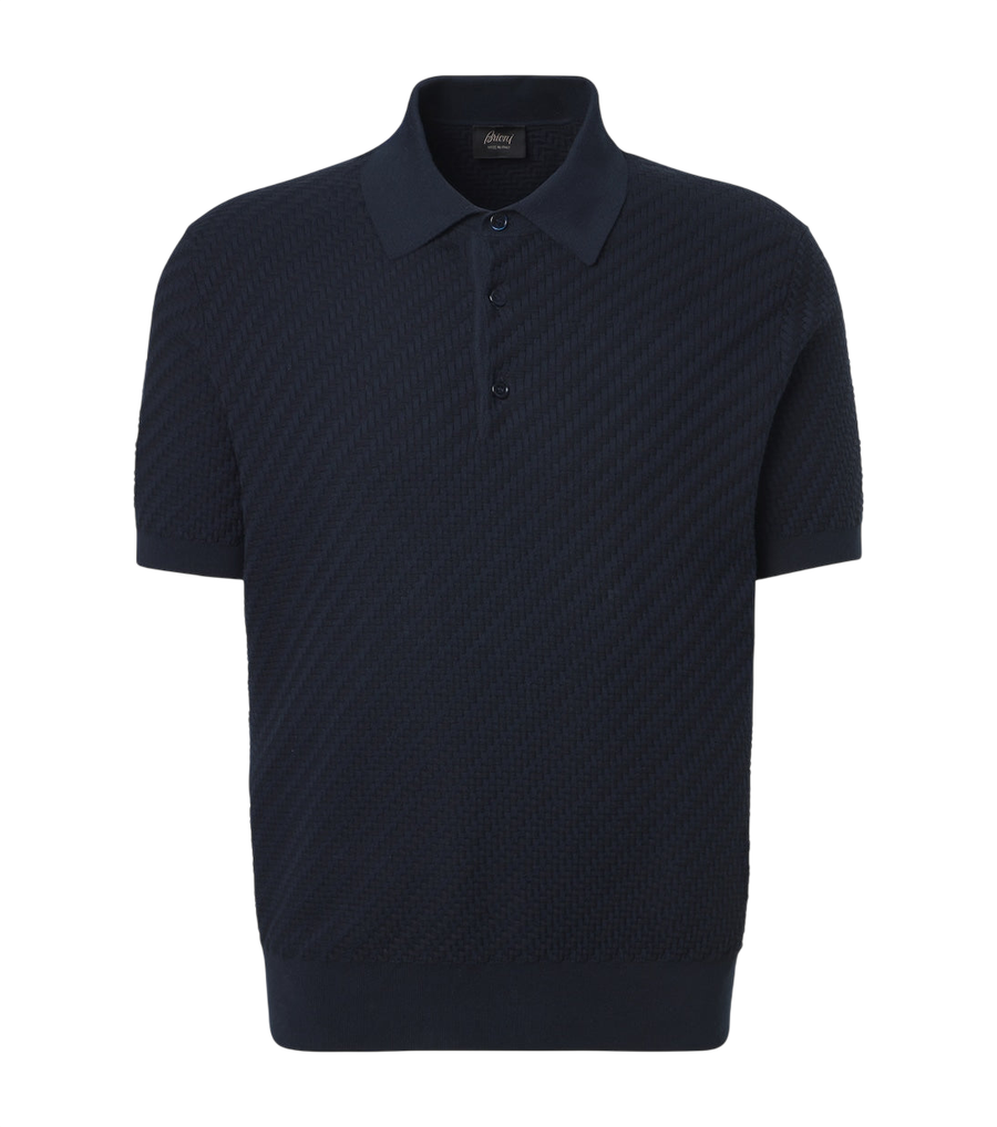 Brioni Cotton, silk, and cashmere polo shirt