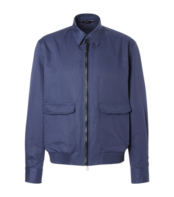 Brioni Linen and cotton blouson jacket