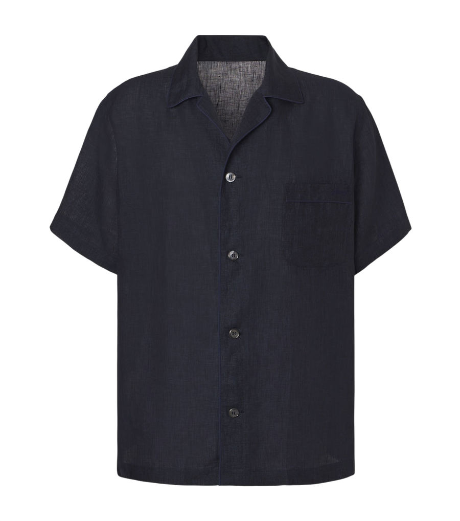 Brioni Linen bowling shirt