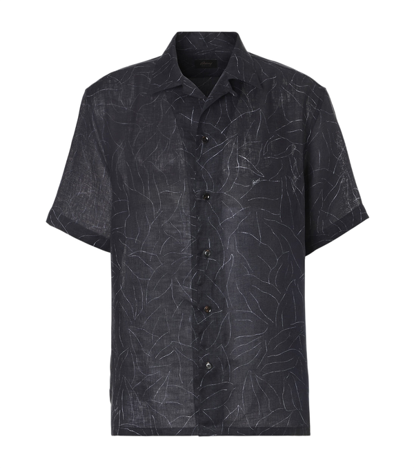Brioni Printed linen shirt