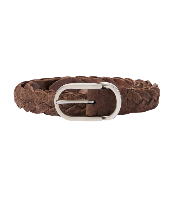 Ceinture tressée en daim Brunello Cucinelli