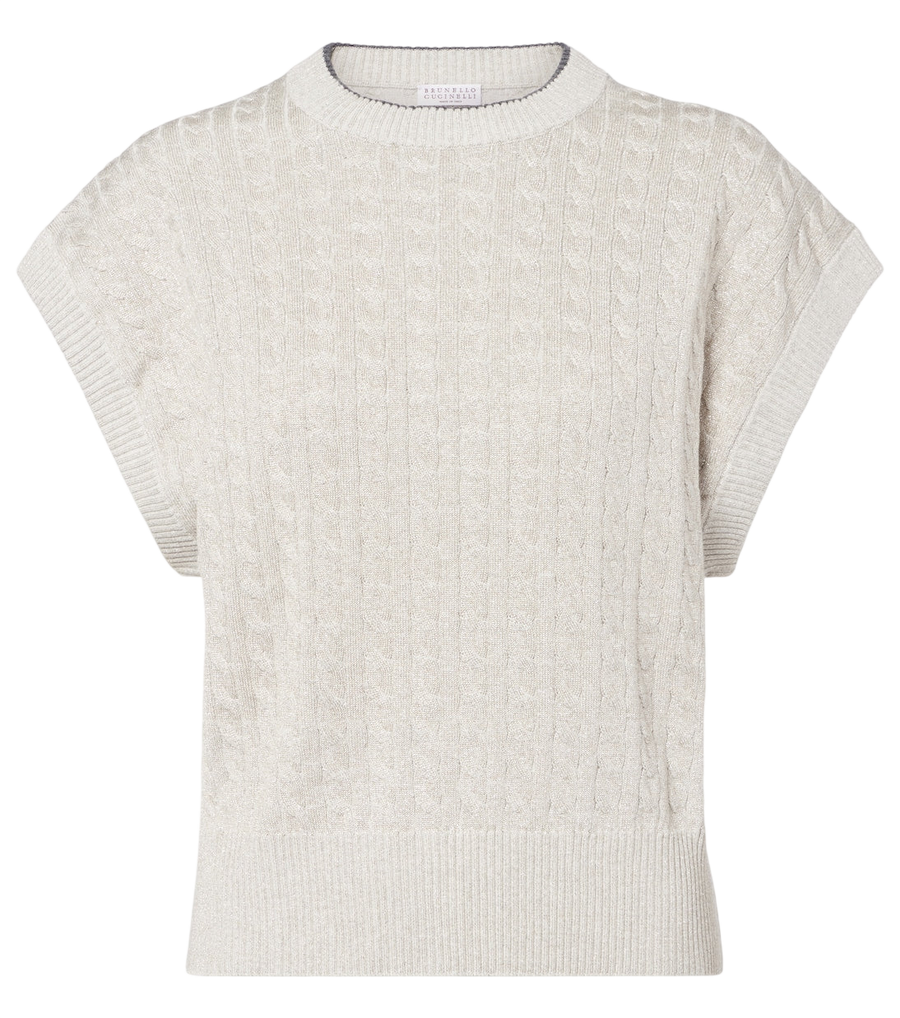 Brunello Cucinelli Cable-knit cotton-blend sweater