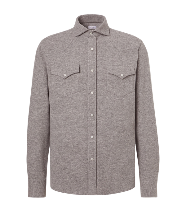 Brunello Cucinelli Cashmere and cotton-blend shirt