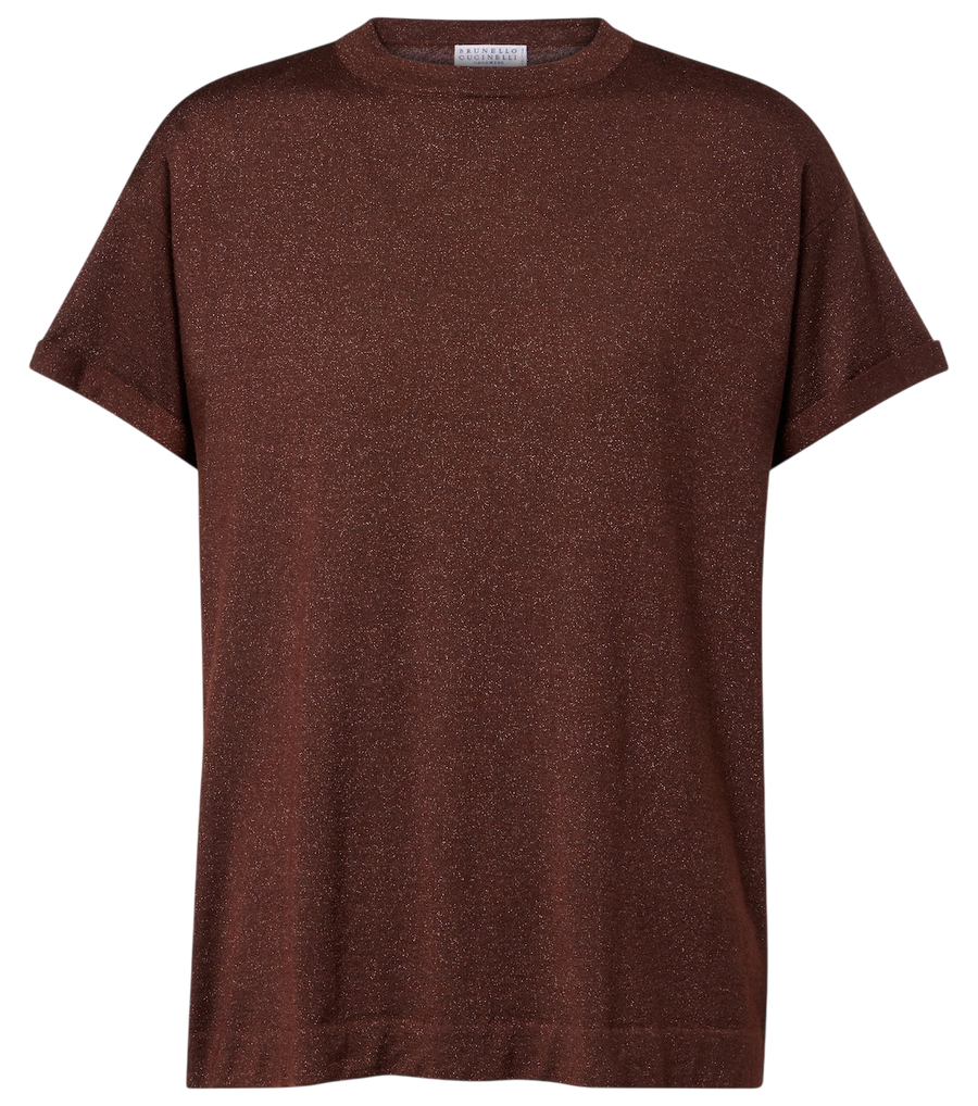 Brunello Cucinelli Cashmere and silk-blend lamé sweater