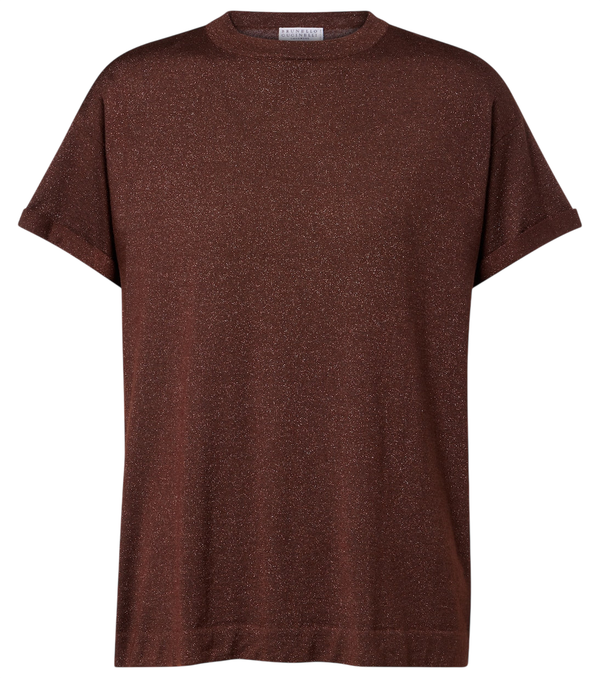 Brunello Cucinelli Cashmere and silk-blend lamé sweater