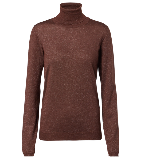 Brunello Cucinelli Cashmere and silk-blend turtleneck sweater