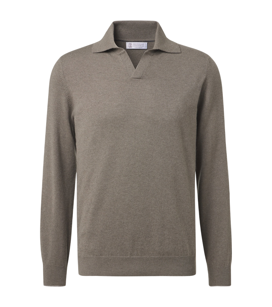 Brunello Cucinelli Cashmere polo sweater