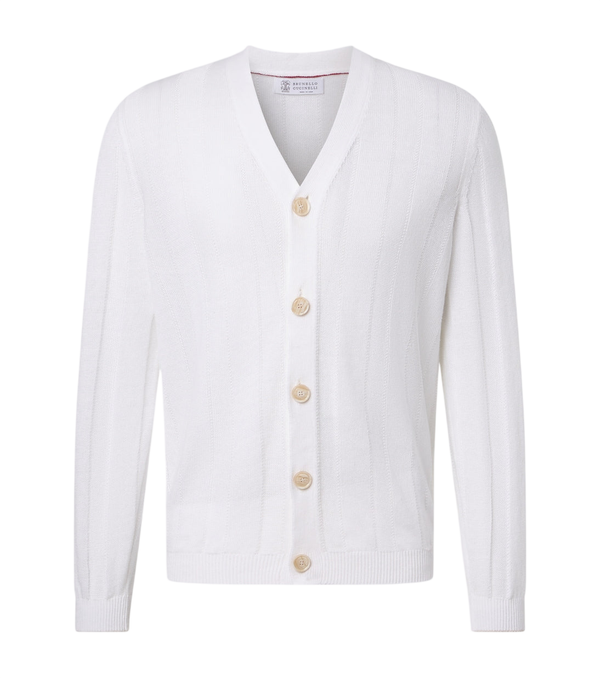 Brunello Cucinelli Cotton and linen cardigan
