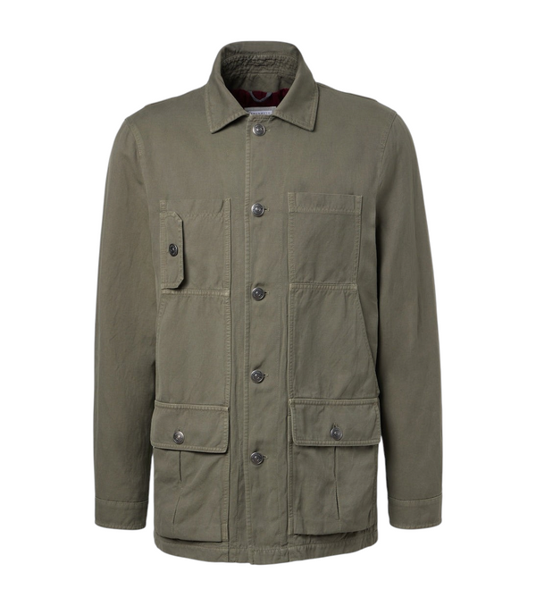 Brunello Cucinelli Cotton and linen field jacket