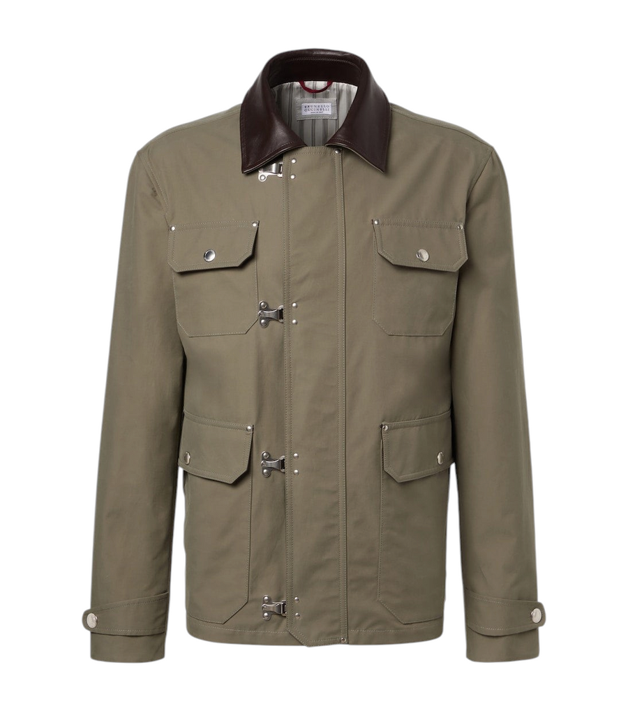 Brunello Cucinelli Cotton-blend gabardine field jacket
