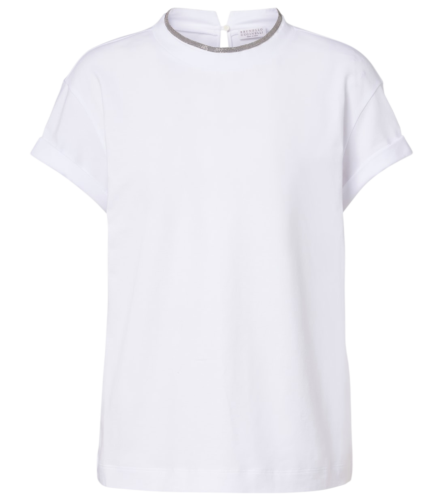 T-shirt en mélange de coton Brunello Cucinelli
