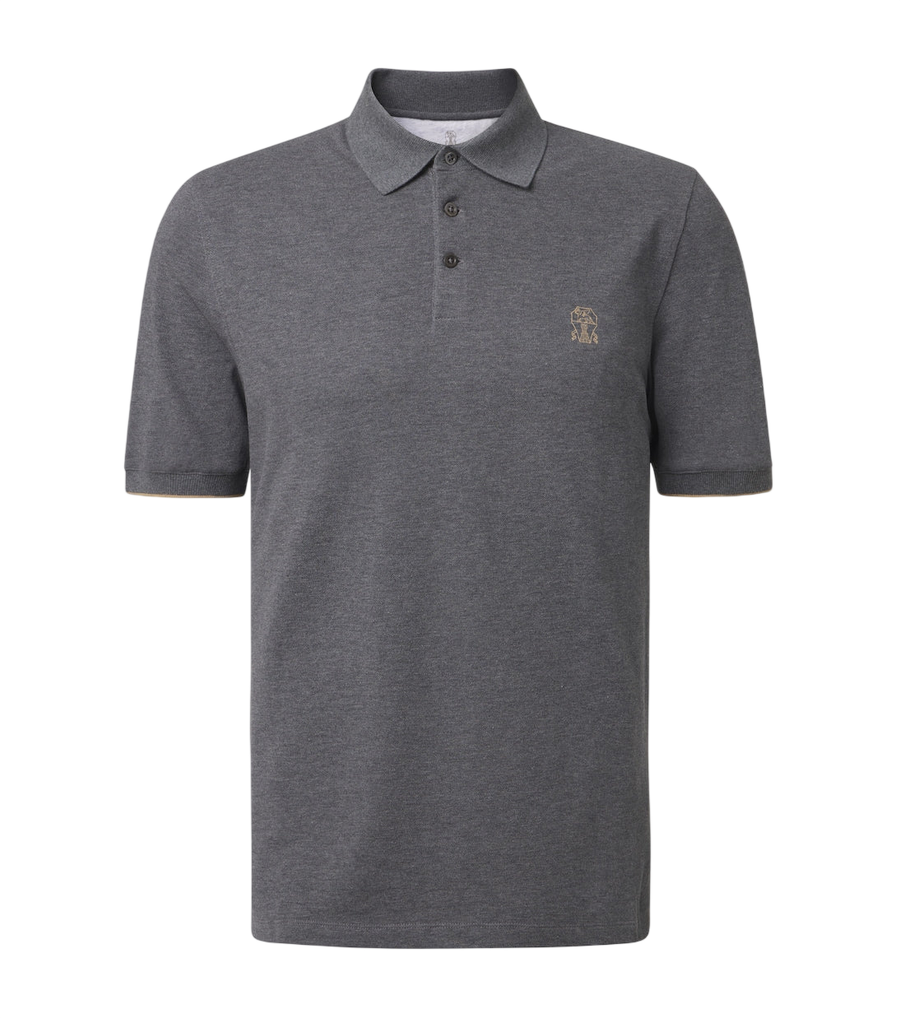 Brunello Cucinelli Cotton piqué polo shirt