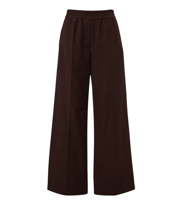 Pantalones de pierna ancha de algodón de Brunello Cucinelli