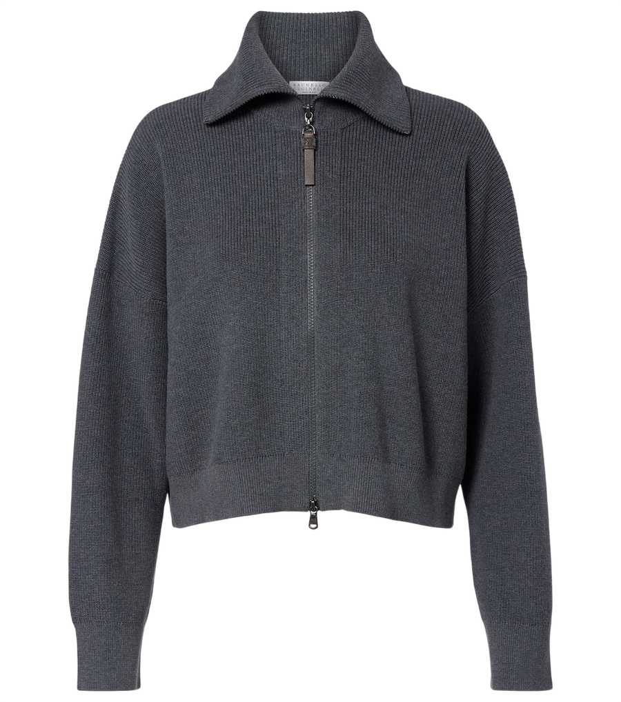 Brunello Cucinelli Cotton zip-up cardigan