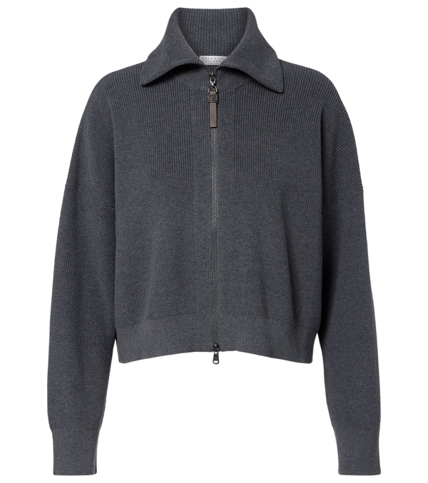 Brunello Cucinelli Cotton zip-up cardigan