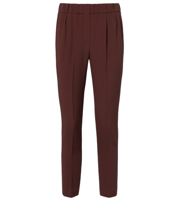Pantalones rectos de crêpe Brunello Cucinelli