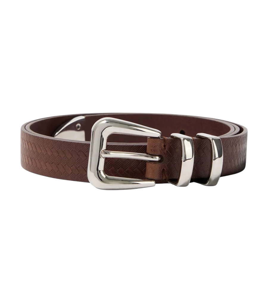Brunello Cucinelli Debossed Leather Belt