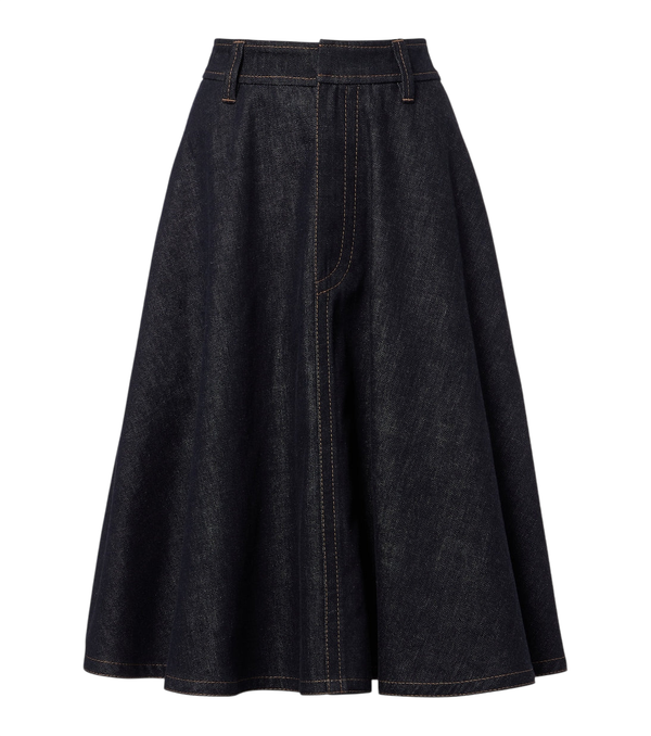Gonna midi in denim Brunello Cucinelli