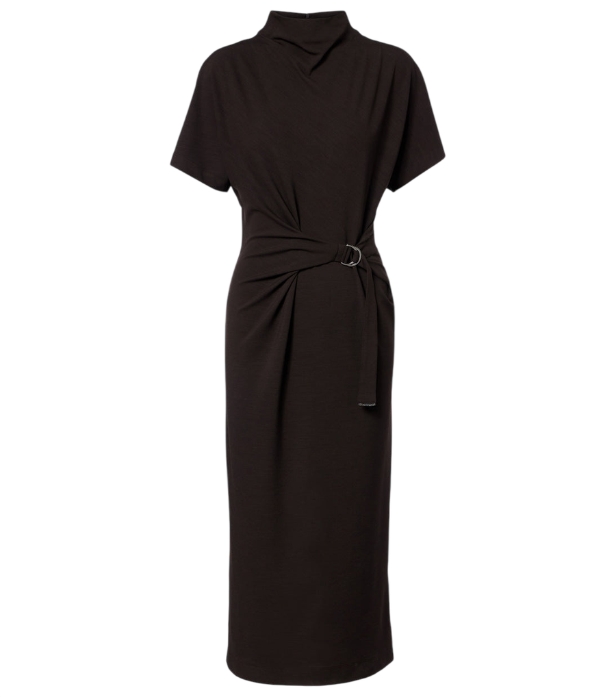 Brunello Cucinelli Gathered jersey midi dress