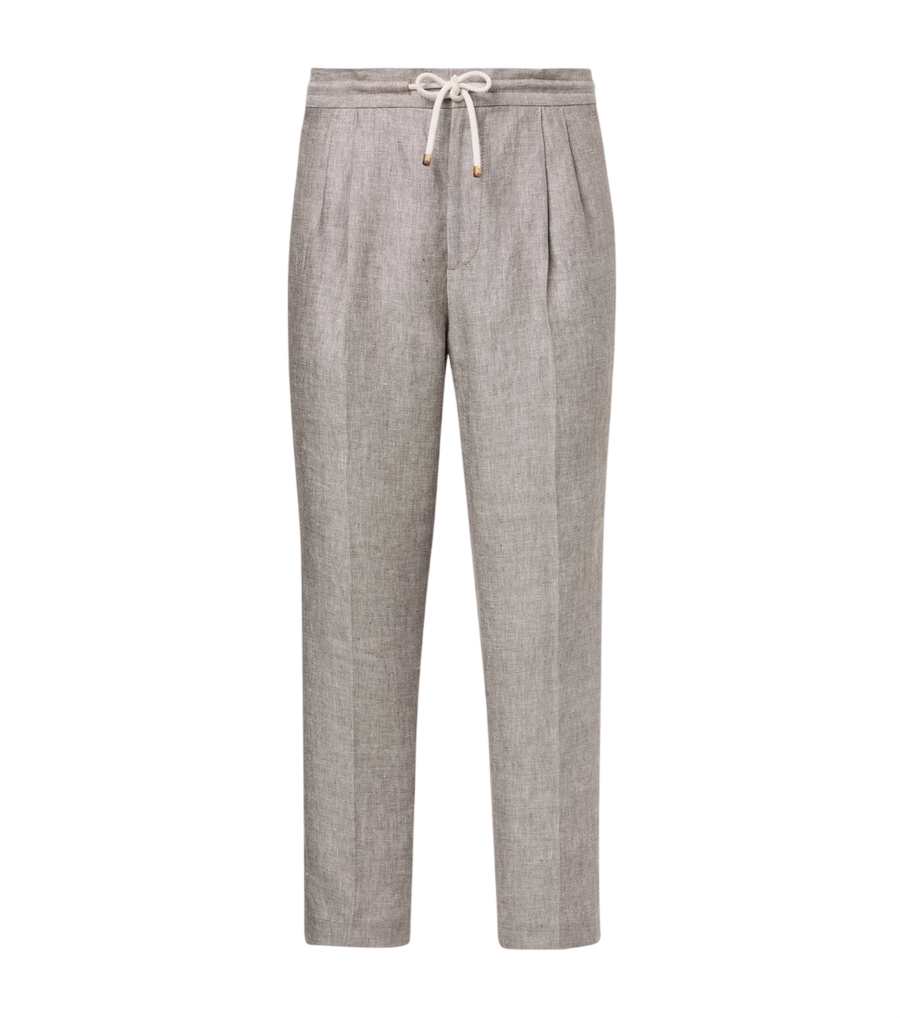 Brunello Cucinelli Hemp and linen tapered pants