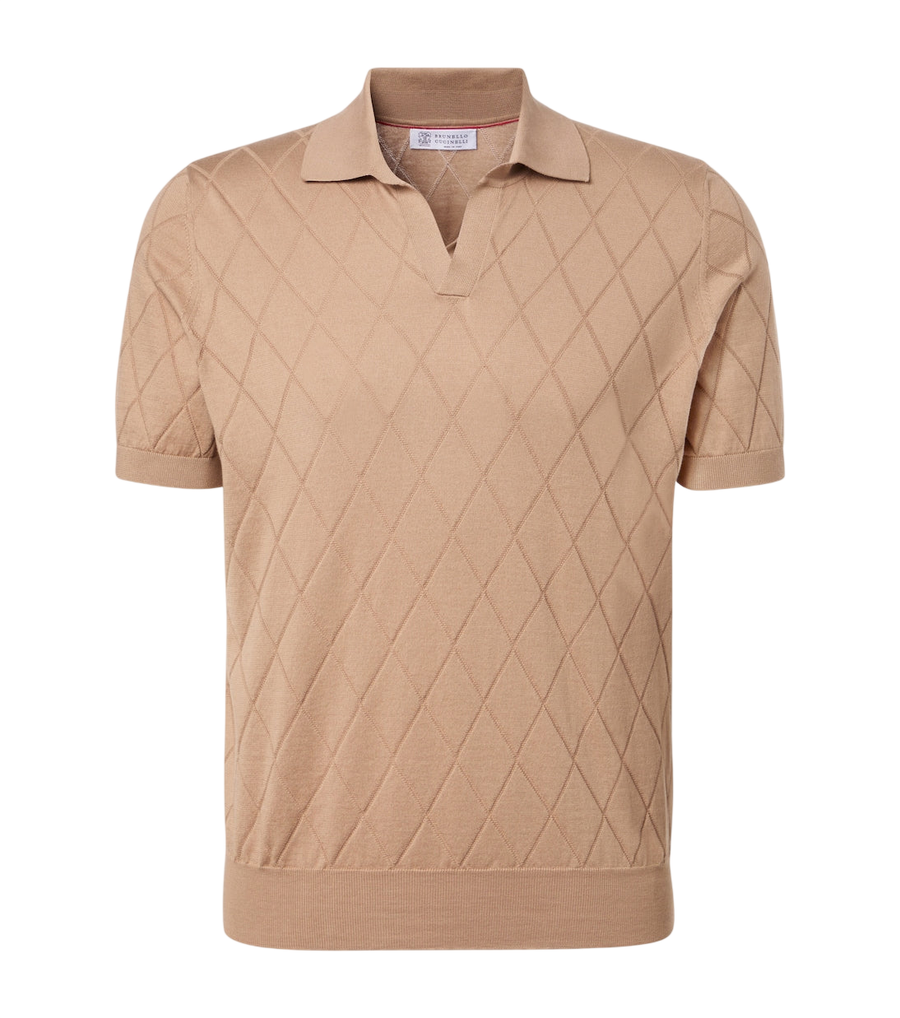 Brunello Cucinelli Knitted cotton polo shirt