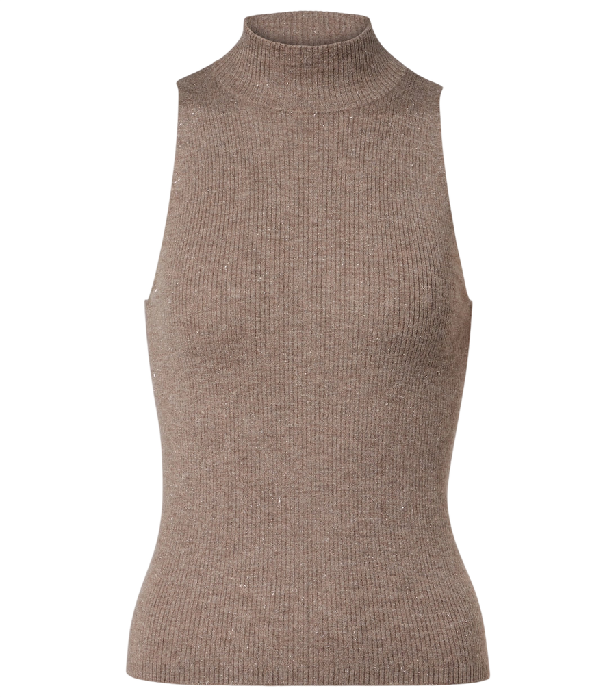 Brunello Cucinelli Knitted lamé top