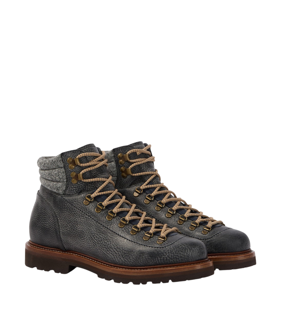 Brunello Cucinelli Leather lace-up boots