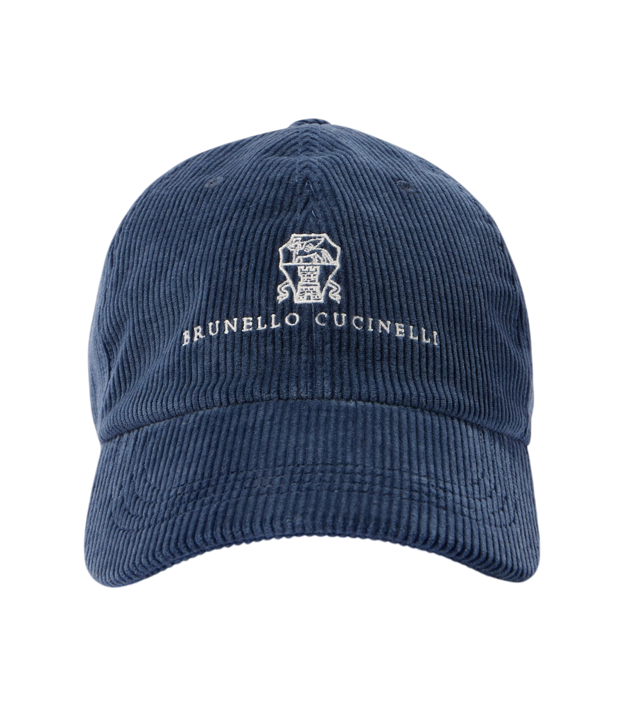 Brunello Cucinelli Logo cotton-blend corduroy baseball cap